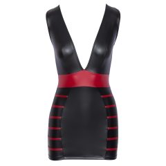 Cottelli Party - Striped Bodycon Dress (Black-Red)