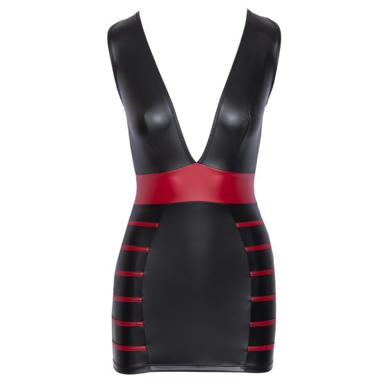 Cottelli Party - Striped Bodycon Dress (Black-Red)