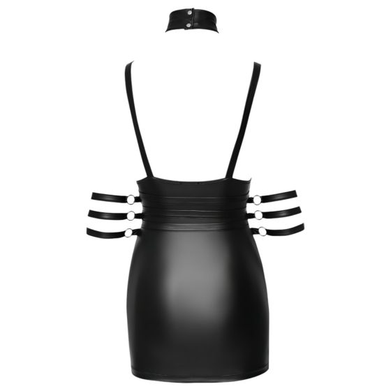 Cottelli Bondage - Glossy Mini Dress with Choker (Black)