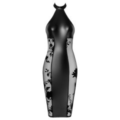 Noir - Glossy Translucent Halter Dress (Black)