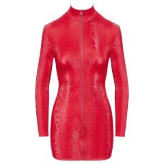 Cottelli - Snakeskin Pattern Mini Dress (Red)