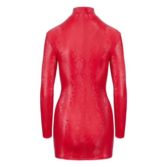 Cottelli - snake skin pattern mini dress (red)