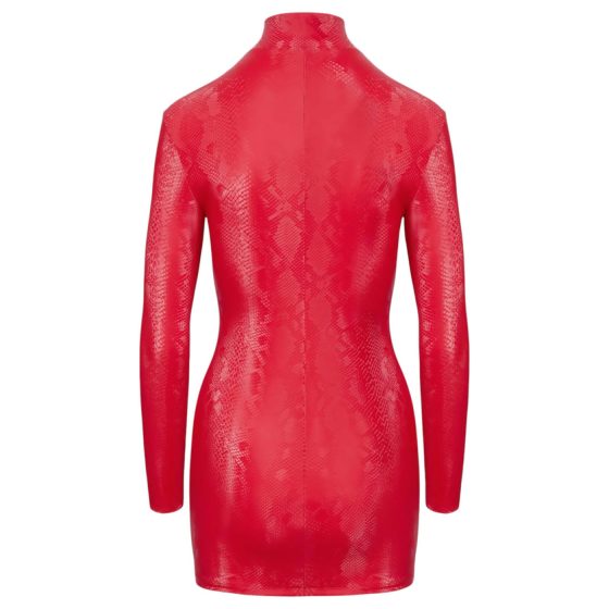 Cottelli - Snakeskin Pattern Mini Dress (Red)