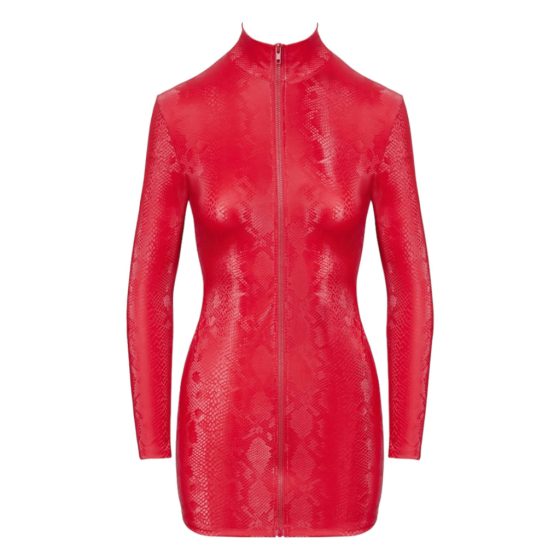 Cottelli - snake skin pattern mini dress (red)