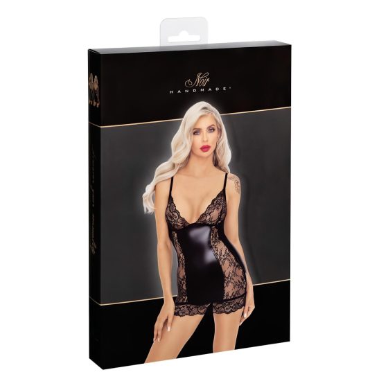 Sheer-sided Mini Dress (Black)