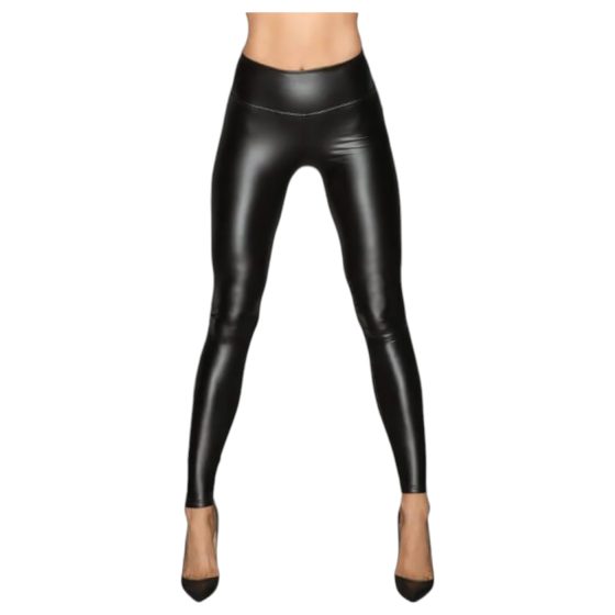 Noir - Long, Shiny Leggings (Black)