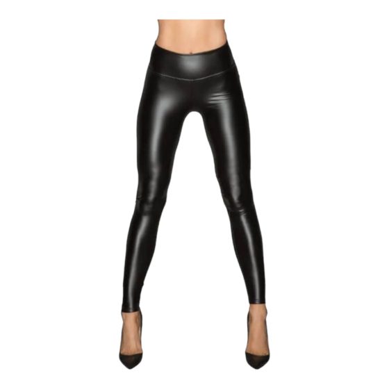 Noir - Long, Shiny Leggings (Black)