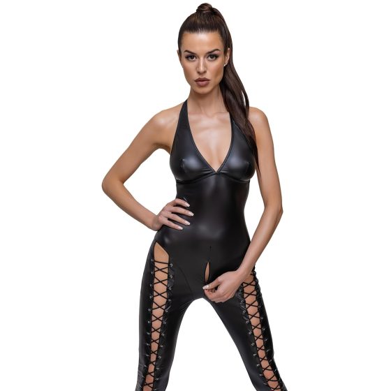 Cottelli Party - Halterneck Corset Jumpsuit (Black)