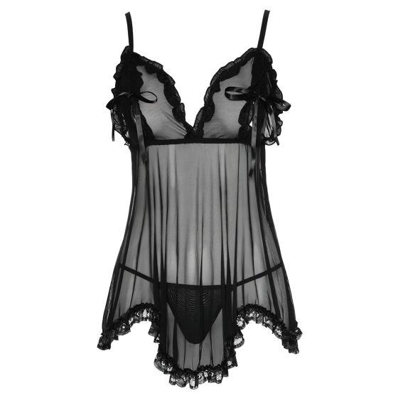 Cottelli - Light, Ruffled Babydoll (Black)