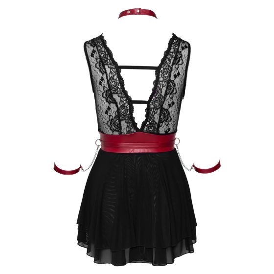 Cottelli Bondage - Halterneck Lace Babydoll (Black)