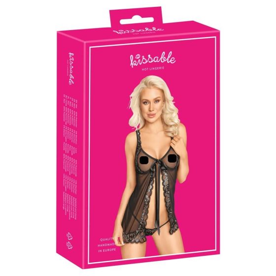 Kissable - Open Babydoll (Black)