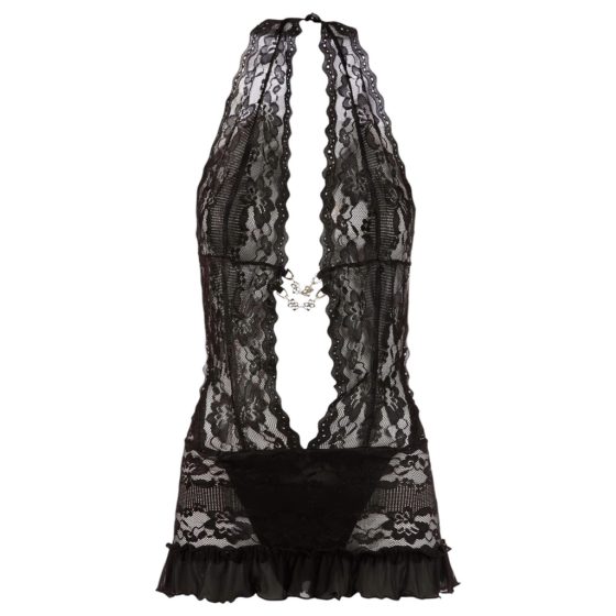 Cottelli - Lace Mini Dress with Choker (Black)