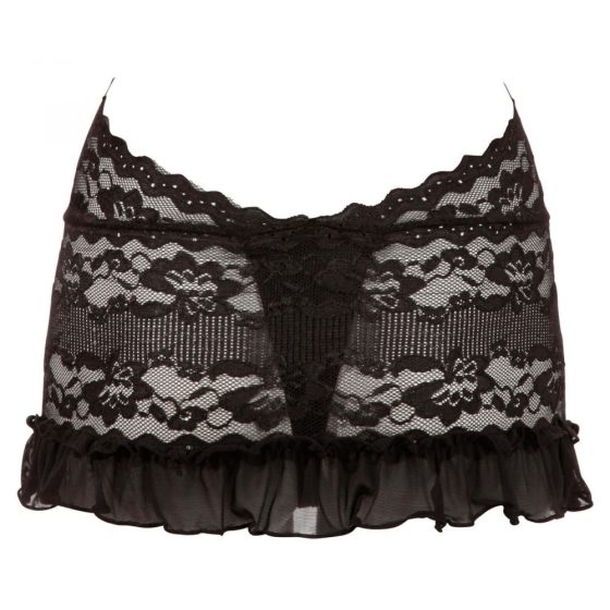 Cottelli - Lace mini with neck strap (black)