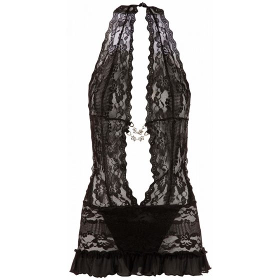 Cottelli - Lace mini with neck strap (black)