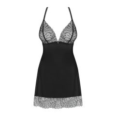   Obsessive Chiccanta - Fan Pattern Nightgown and Thong (Black)