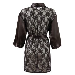 Cottelli - Satin-Lace Short Kimono (Black)