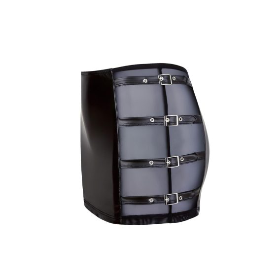 Cottelli - Shiny Buckle Mini Skirt (Black)