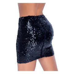 Cottelli Party - Shiny Sequin Skirt (Black)