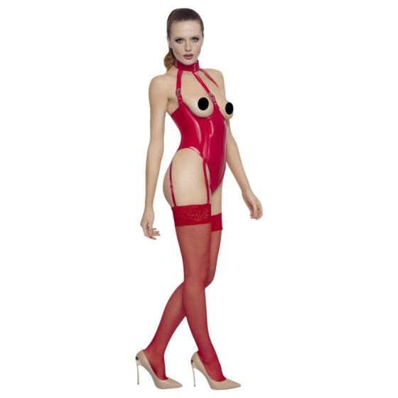 Open, Halter Neck Bodysuit (Red)