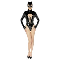 Black Velvet - Long Sleeve Batwoman Bodysuit (Black)