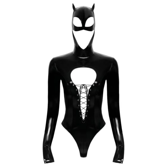 Black Velvet - Long Sleeve Batwoman Bodysuit (Black)