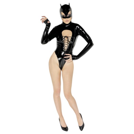 Black Velvet - Long Sleeve Batwoman Bodysuit (Black)