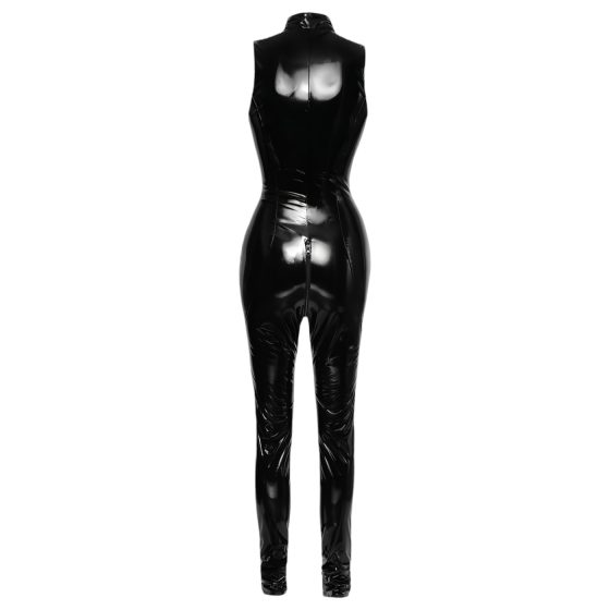 Black Level - Shiny Zipper Jumpsuit (Black)