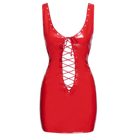 Black Level - Lace-Up Vinyl Mini Dress (Red)