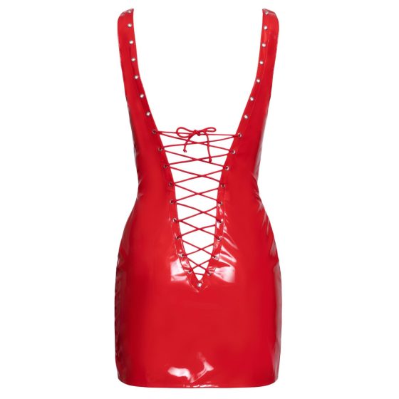 Black Level - Lace-Up Vinyl Mini Dress (Red)