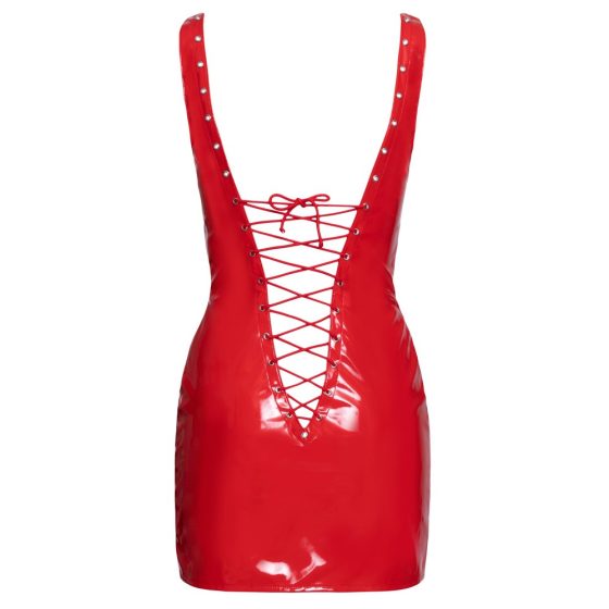 Black Level - Lace-Up Vinyl Mini Dress (Red)