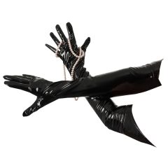 Extra Long Lacquer Gloves (Black)