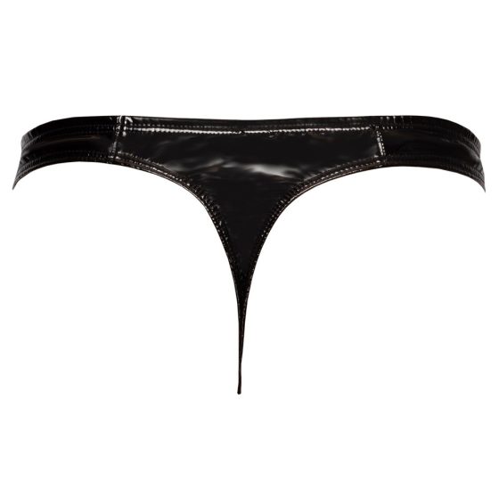 Black Level - Classic Men's Patent Thong (Black)