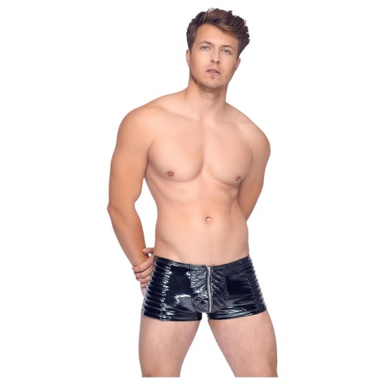 Black Level - Ribbed-Zip Men's Shorts (Black)