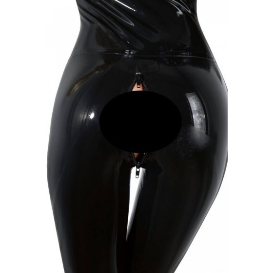 Latex long-sleeve women's jumpsuit (black)