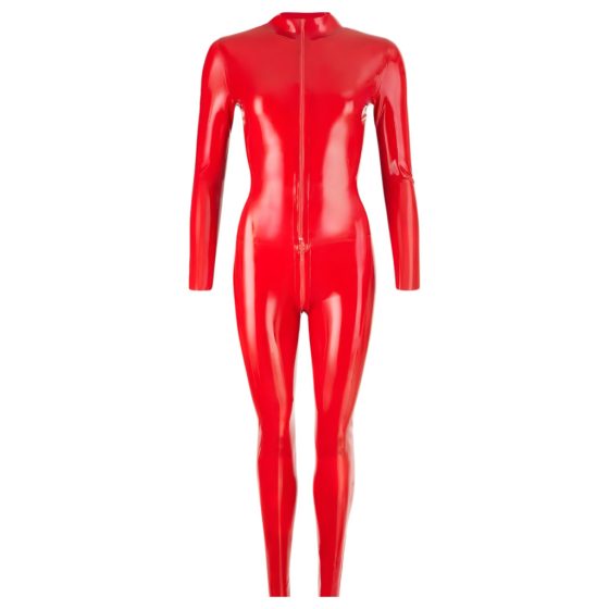 LATEX - Long-Sleeve Women's Catsuit (Red)