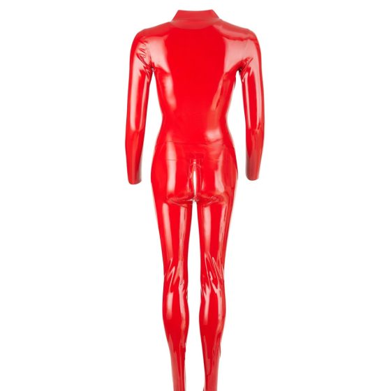 LATEX - Long-Sleeve Women's Catsuit (Red)