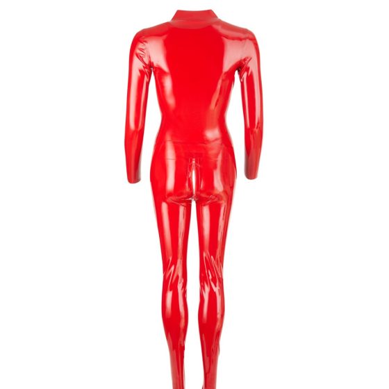 Long-Sleeve Latex Bodysuit (Red)