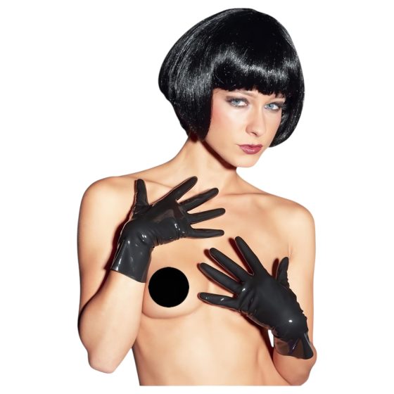 Latex Short Unisex Gloves (Black)