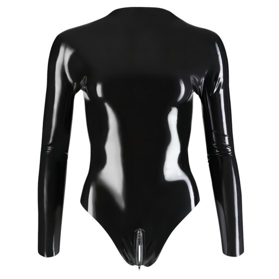 Latex Long Sleeve Women's Bodysuit (Black)