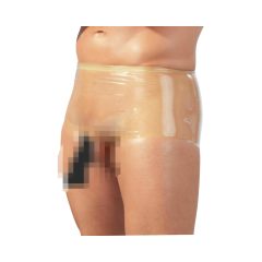 LATEX - boxer with penis sleeve (natural)