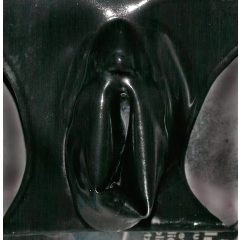 LATEX - women's briefs with vaginal condom (black)