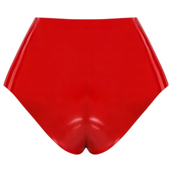 LATEX - realistic dildo with lower part (red)