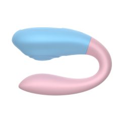   Mrow 03 - Rechargeable, Waterproof Couples Vibrator (Blue-Pink)