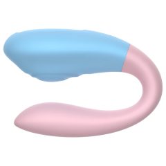   Mrow 03 - Rechargeable, Waterproof Couples Vibrator (Blue-Pink)