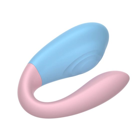 Mrow 03 - Rechargeable, Waterproof Couples Vibrator (Blue-Pink)