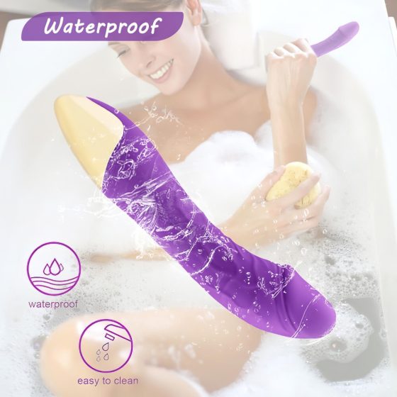 Mrow Real Lover - Rechargeable, Waterproof, Lifelike Vibrator (Purple)