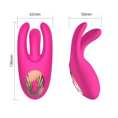 Mrow - Battery-Powered, 3-Pronged Clitoral Vibrator (Pink)