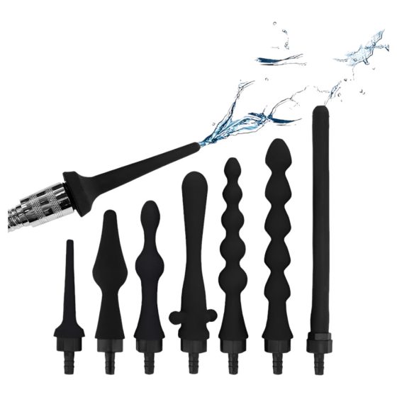 Funny Me - Anal Shower Kit - 6 Pieces (Black)