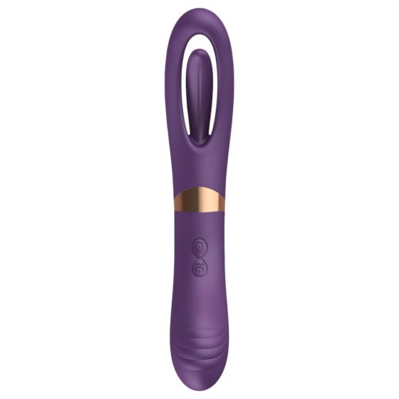 Funny Me Dual - Rechargeable 2-in-1 Tongue Vibrator (Purple)