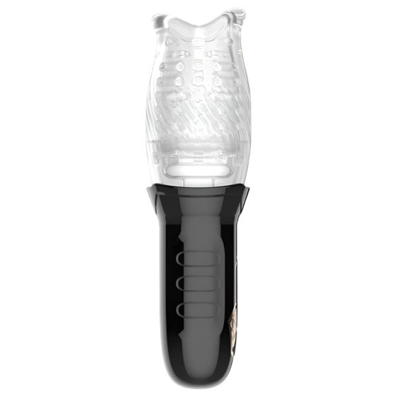 Funny Me Bellucci 360 - Rotating Vibrating Masturbator (Clear-Black)